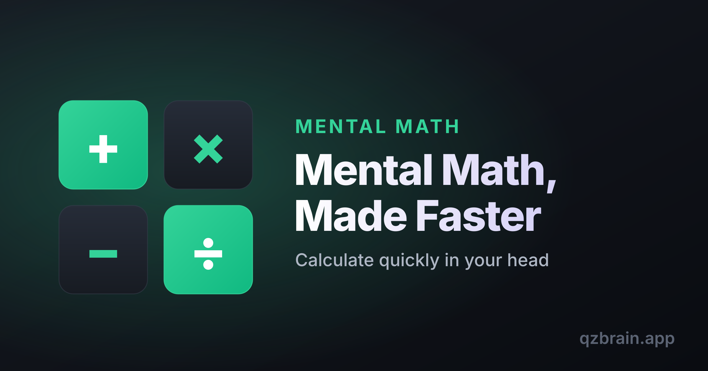 A student calculating sums in their head with numbers and arithmetic symbols floating around them