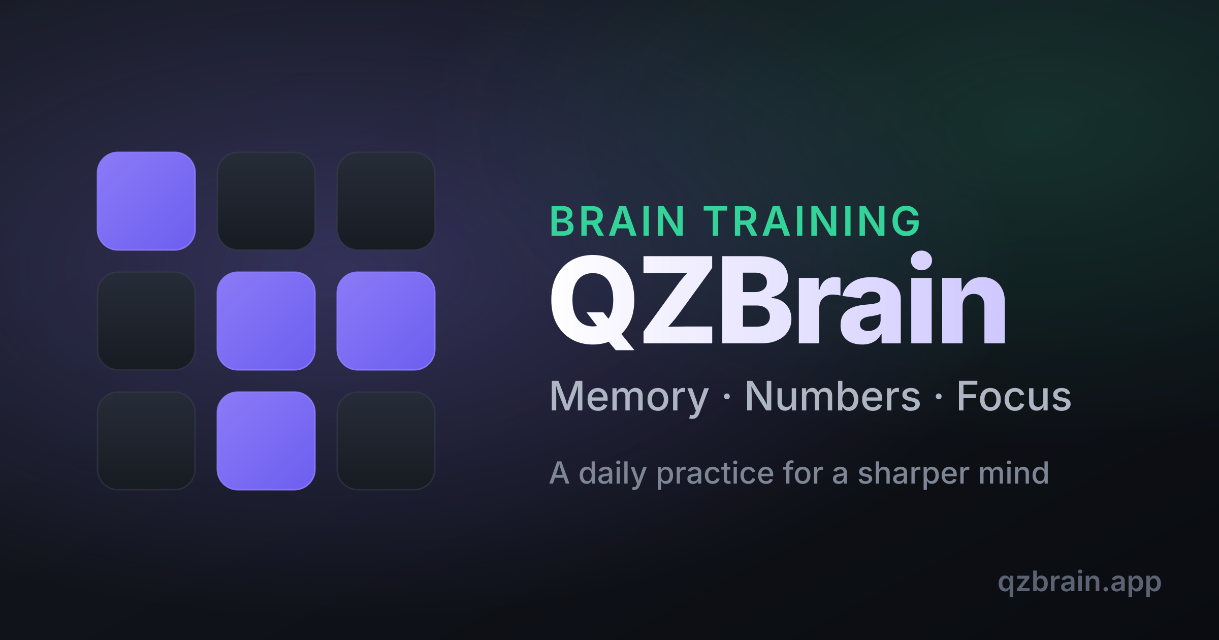QZBrain — denní hry na trénink paměti a počítání pro bystřejší mozek